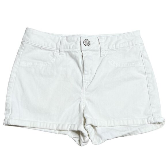 SO Shorts Womens/Juniors Size 3 White Cuffed Denim Shorts Jean - Picture 1 of 3